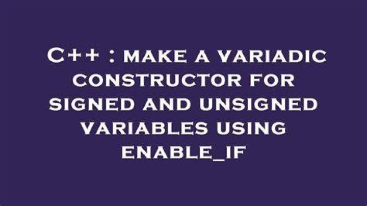 What is variadic constructor?
