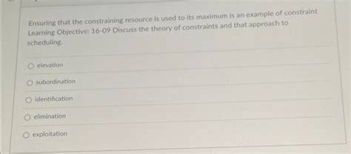 When there is a constraining resource?