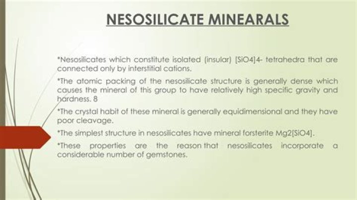 Where is nesosilicate found?